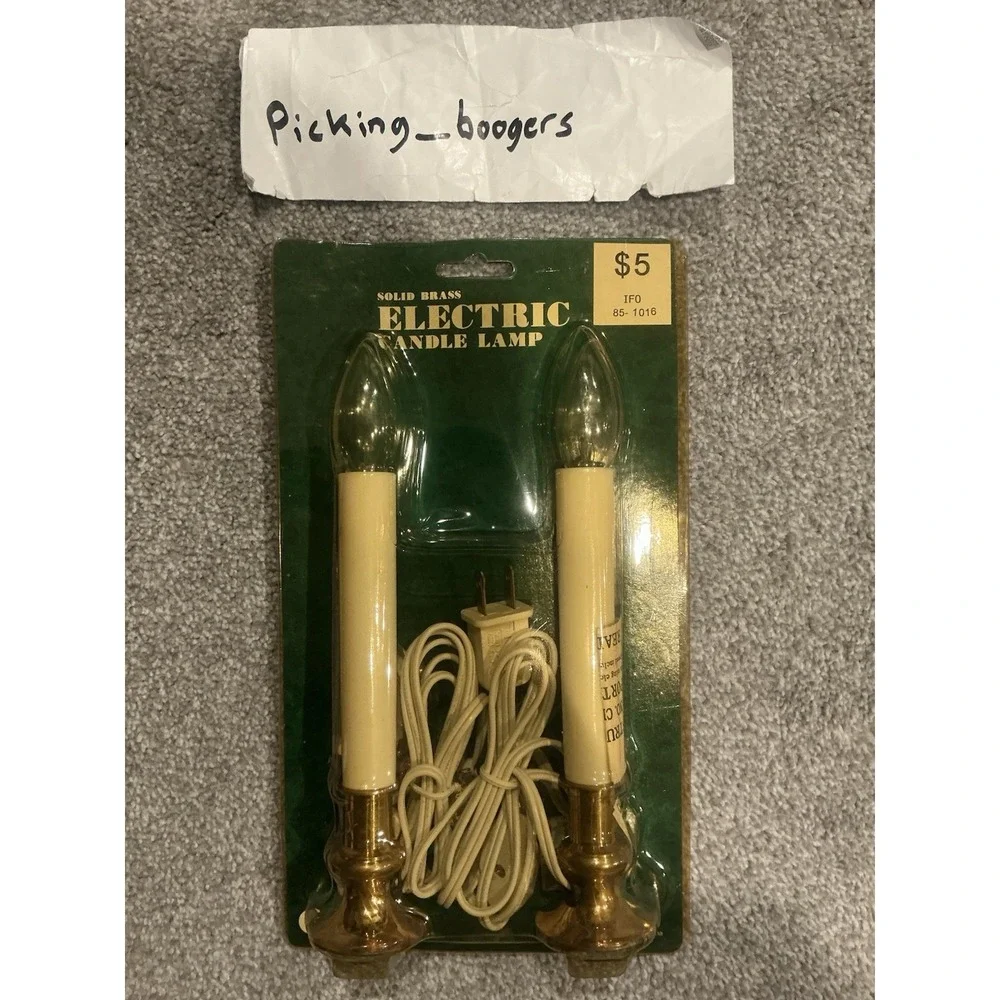 30 NEW Vintage Electric Window Candle Lamp Solid‎ Brass On/Off Switch+Light Bulb
